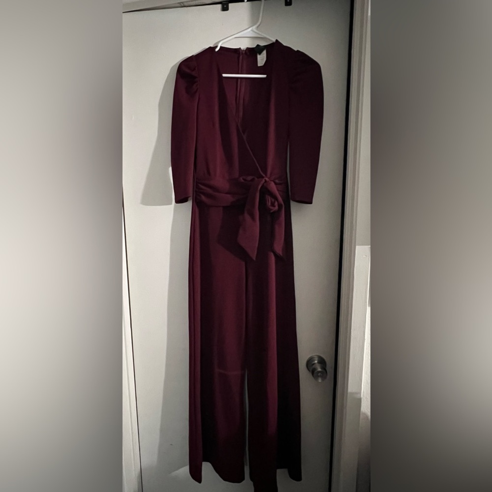 Burgundy Jumpsuit Size S
